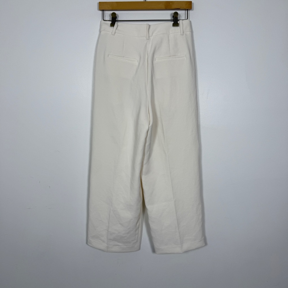 Aritzia Wilfred Effortless Pant 25” inseam Ivory Wide Leg Trouser Size 6 NWOT - Picture 4 of 9